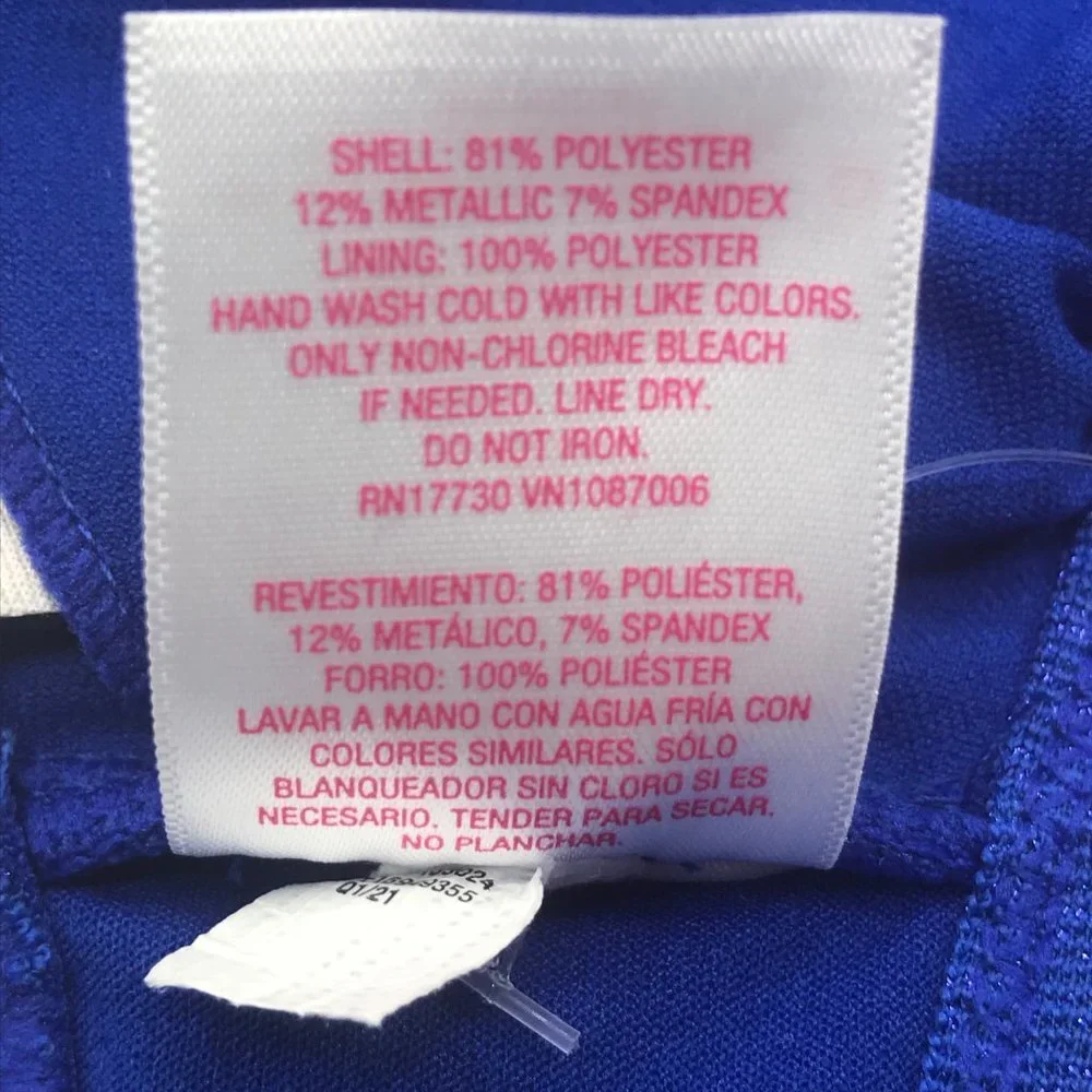 Xhilaration Junior's Size Small 0-2 Metallic Thread Bralette Bikini Top Blue New